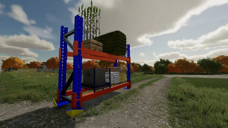 Placeable pallet rack