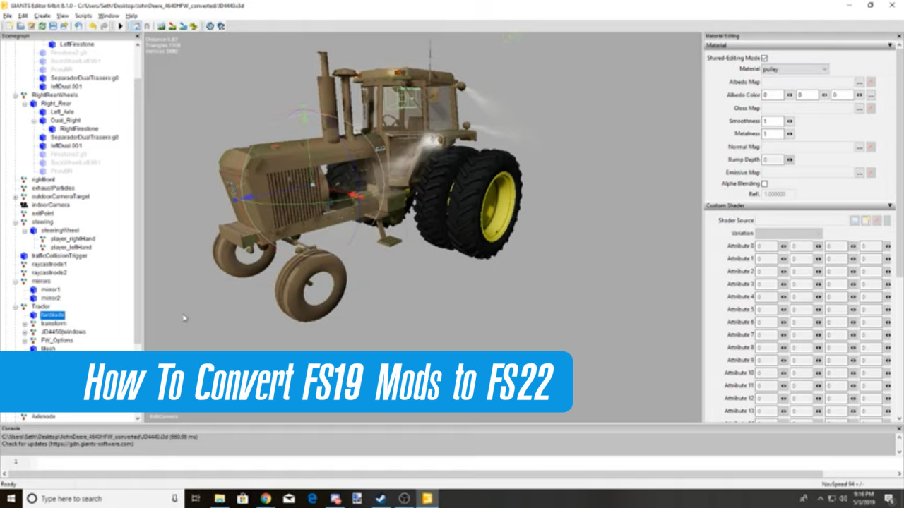 How To Convert Mods From FS19 to FS22?