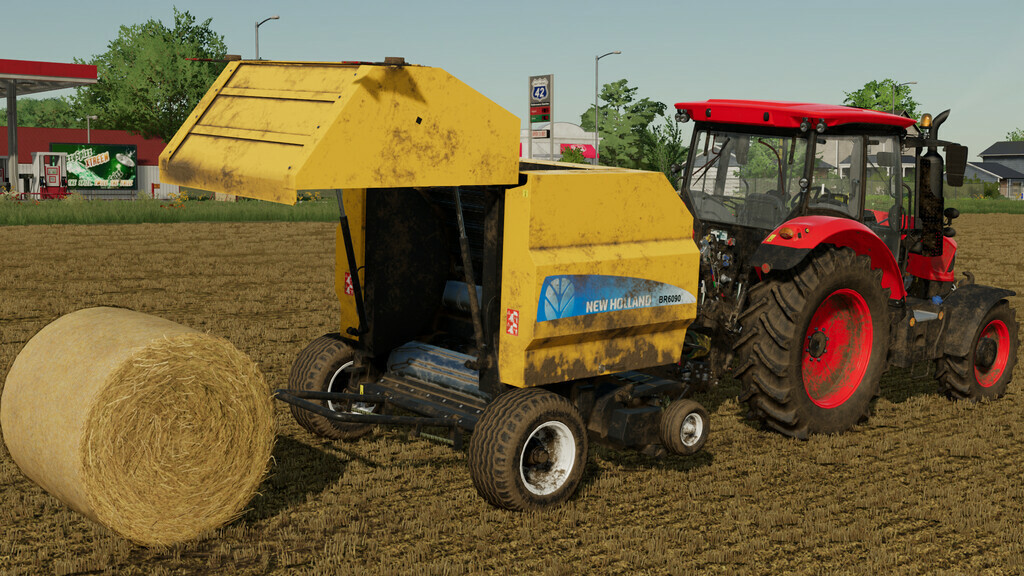 New Holland BR 6090 And Case RB 344