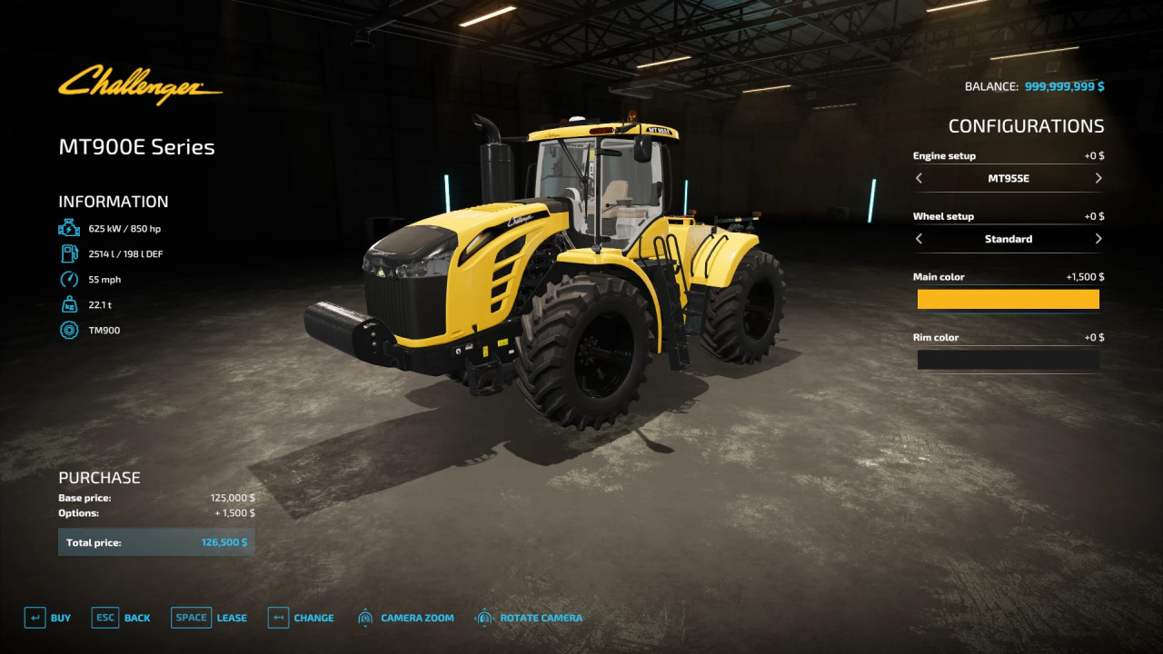 FS22 Challenger MT900E Tractor Update