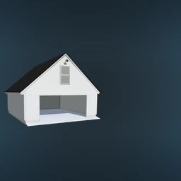 Simple White Placeable Garage