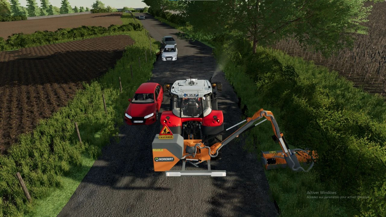 Ferri Orange hydraulic reach mower